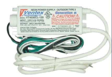 Ventex Channel Letter Self Adjusting Neon Transformer